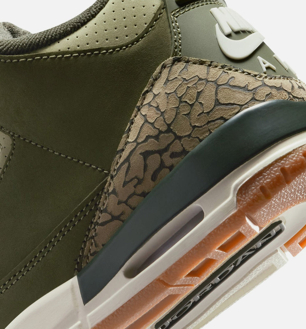Air Jordan 3 Retro Medium Olive Grade School Lifestyle Shoes - Medium Olive/Sequoia/Neutral Olive/Sail