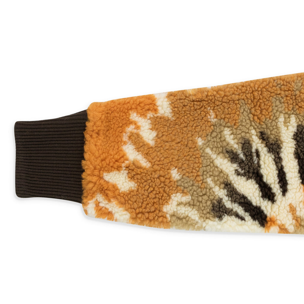 Brown / Orange Tie Dye Polar Fleece Hoodie