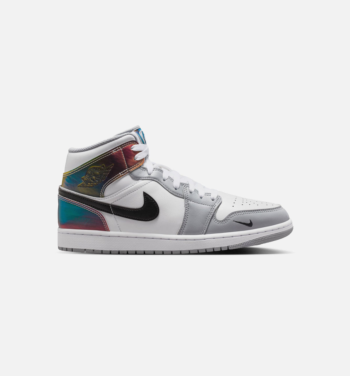 Air Jordan 1 Mid SE Men's Lifestyle Shoes - Black White Wolf Grey