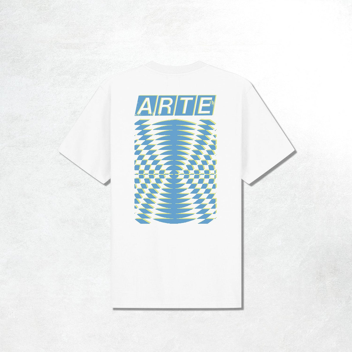 Arte Abstract Back Print T-shirt: White