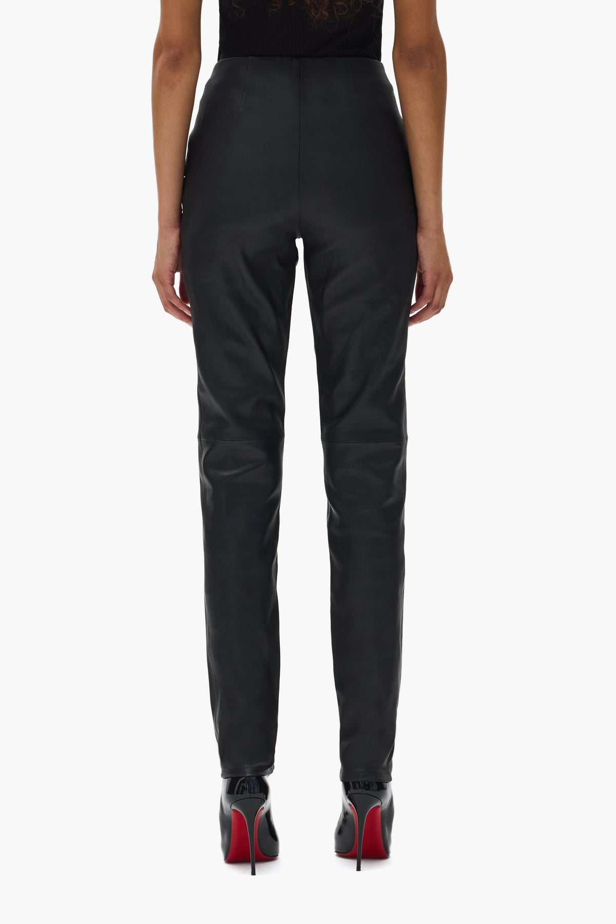 Leather V Zip Pant