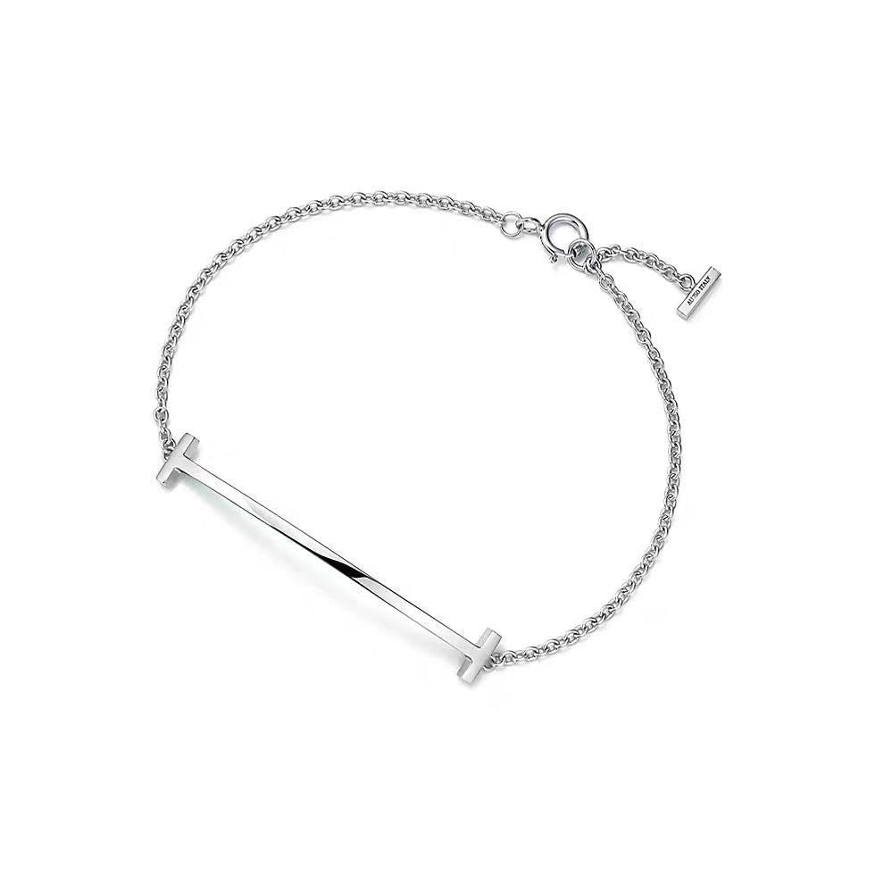 Tiffany Style Smile Cubic Zirconia 18K Gold-Plated Bracelet