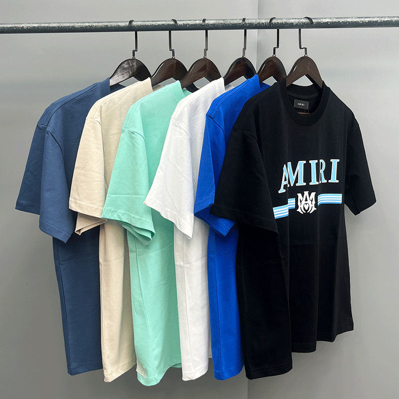 Amiri Multi‑Style Letter Logo Graphic Oversized Tee Streetwear Unisex