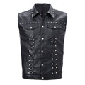Studded Biker Punk Faux Leather Vest Unisex