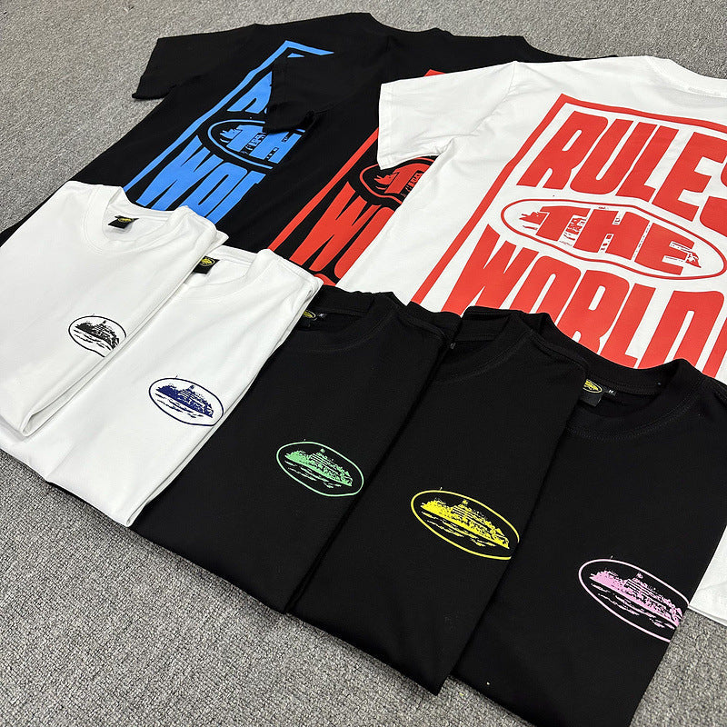 Corteiz Circle Logo Graphic Oversized Tee Streetwear Unisex