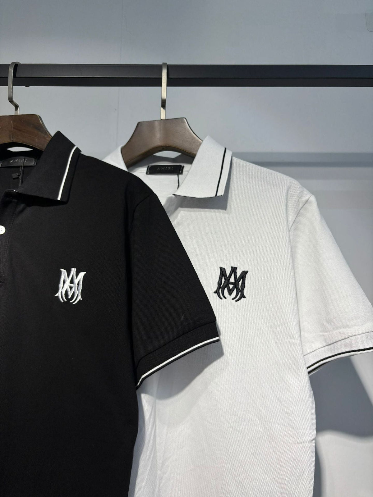 Amiri Embroidered Letter Loose Short Sleeve Polo Shirt Unisex