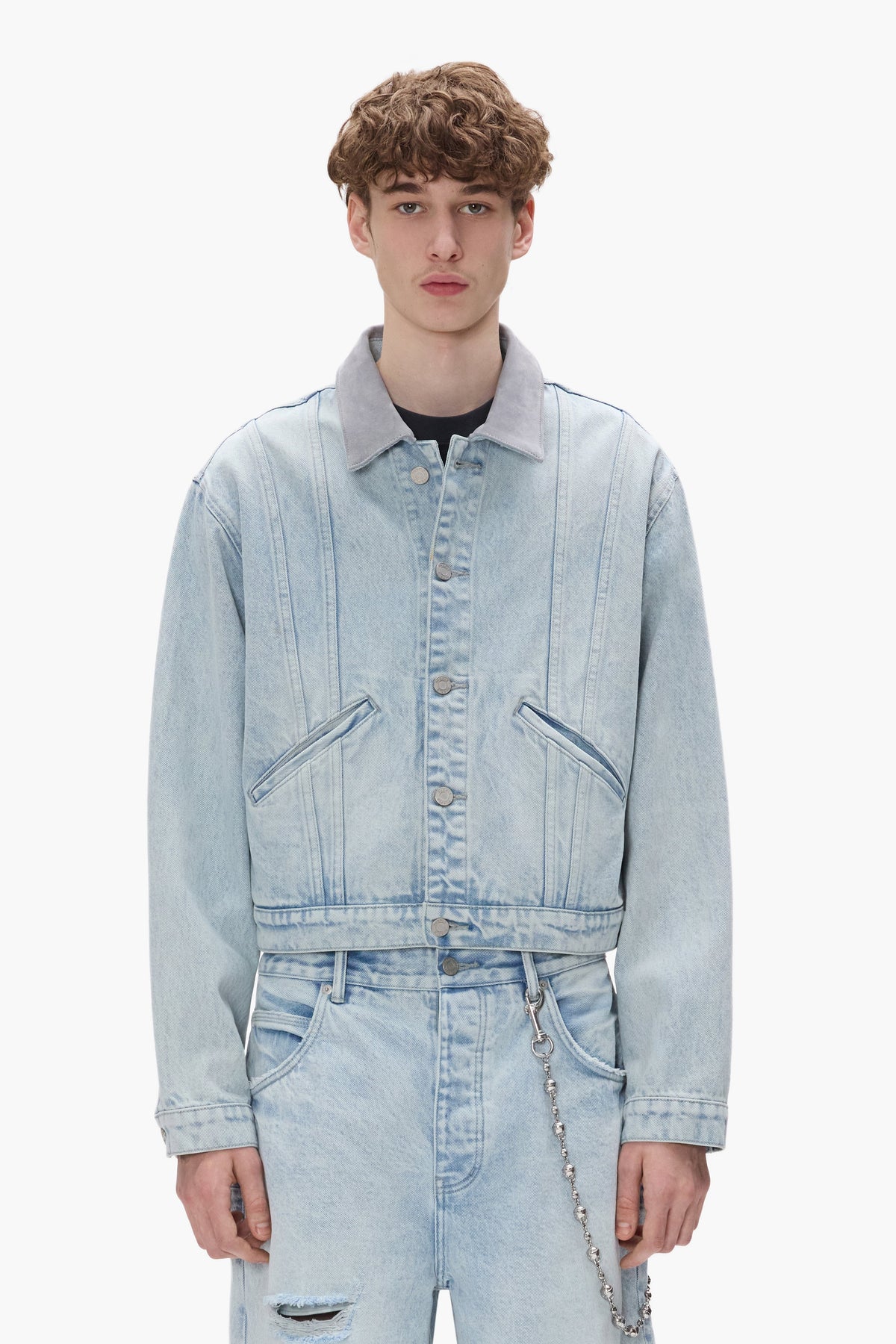 Contrast Collar Trucker Jacket