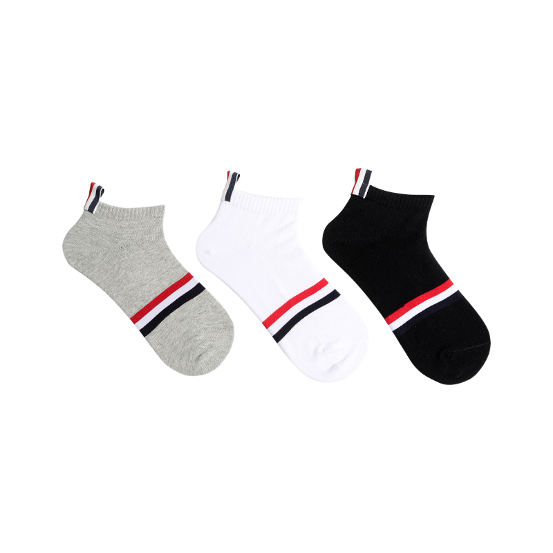 Horizontal striped cotton socks