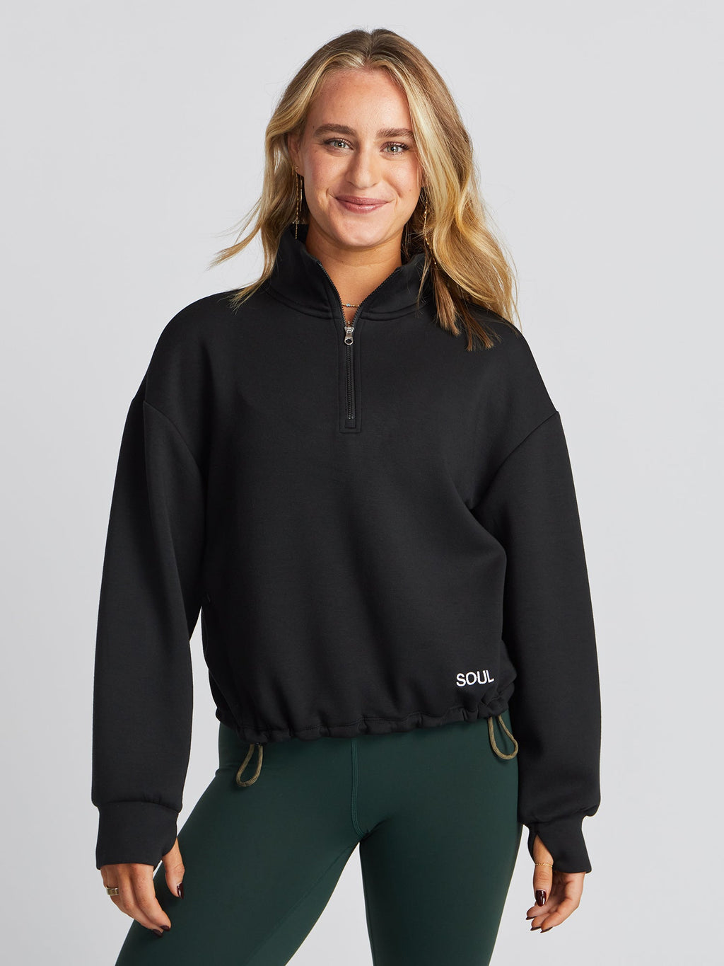 Sian Cropped Half Zip Midlayer