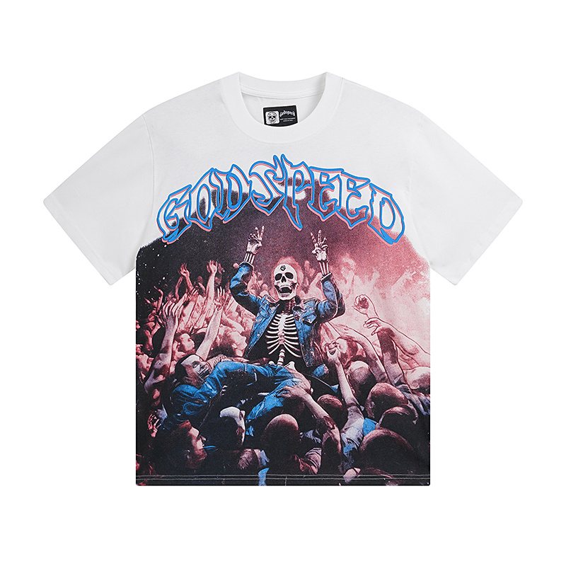 Godspeed Skeletal Front & Back Graphic T-Shirt