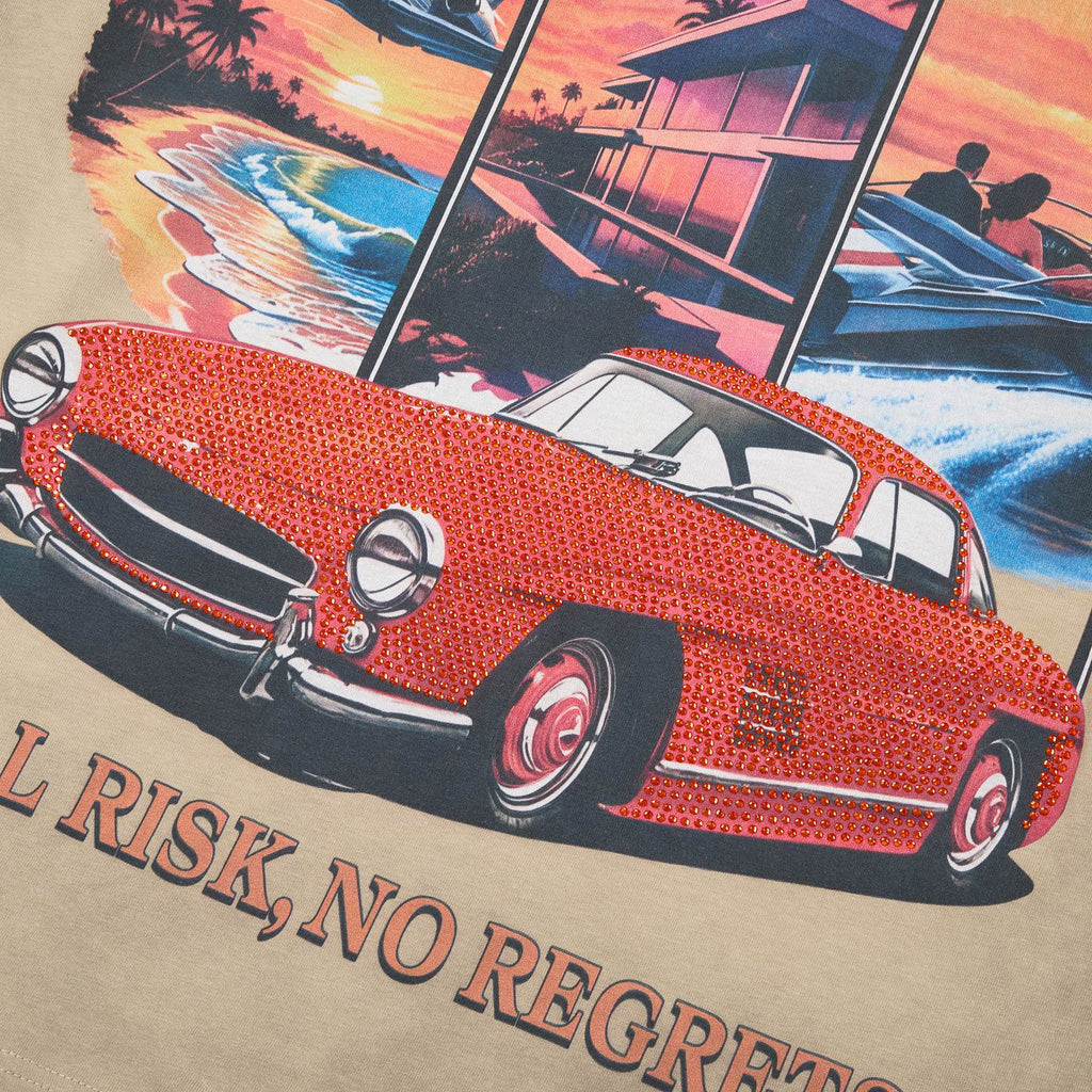 Rough Play All Risk Car Graphic Short-Sleeve T-Shirt