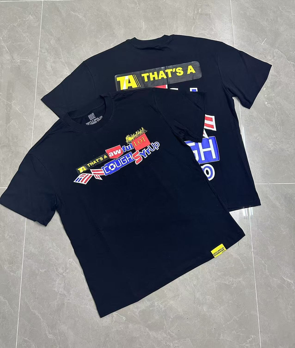 THAT'S A AWFUL LOT OF COUGH SYRUP Front & Back Graphic Short-Sleeve T-Shirt