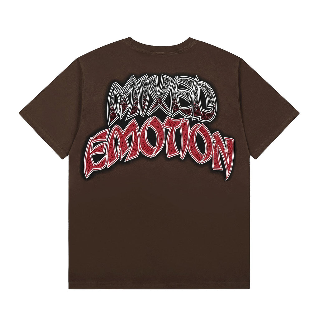 MIXED EMOTION Front-and-Back Graphic Short-Sleeve T-Shirt