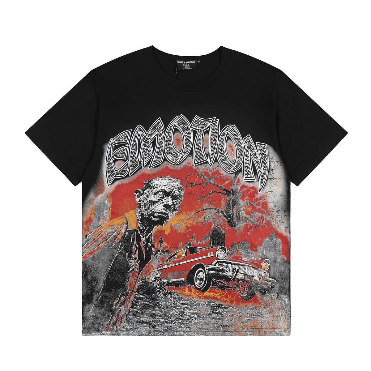 MIXED EMOTION Front-and-Back Graphic Short-Sleeve T-Shirt