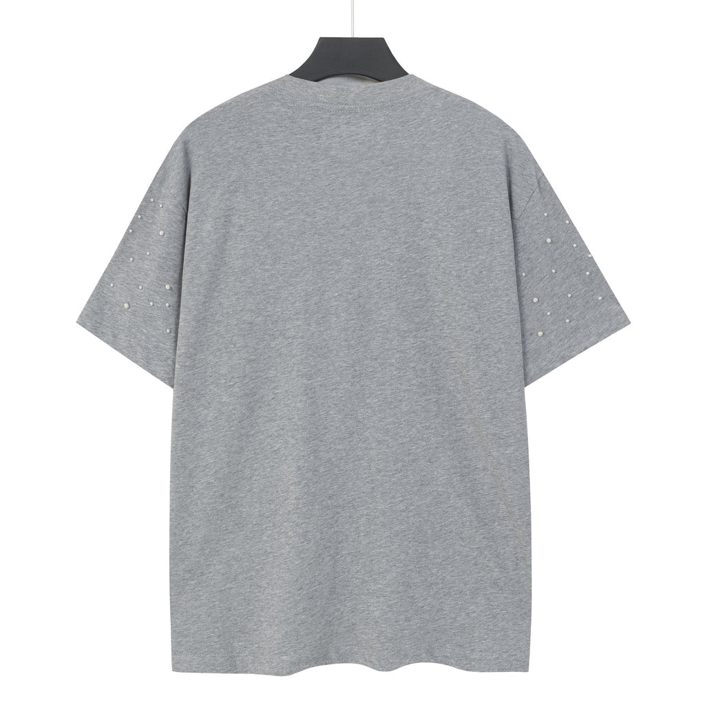 Godspeed Hooded Skull Graphic Studded-Sleeve T-Shirt