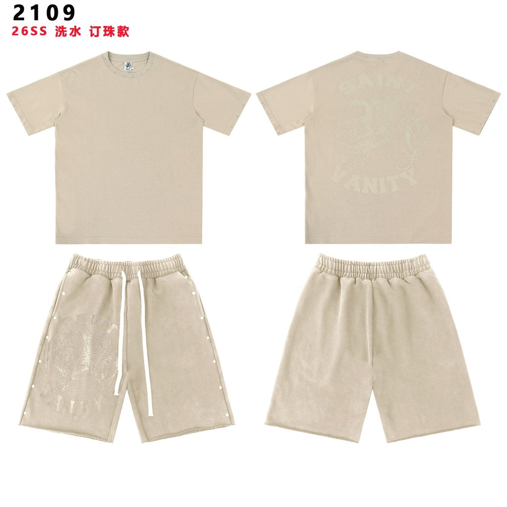SAINT Vanity Lion Graphic Short-Sleeve Set