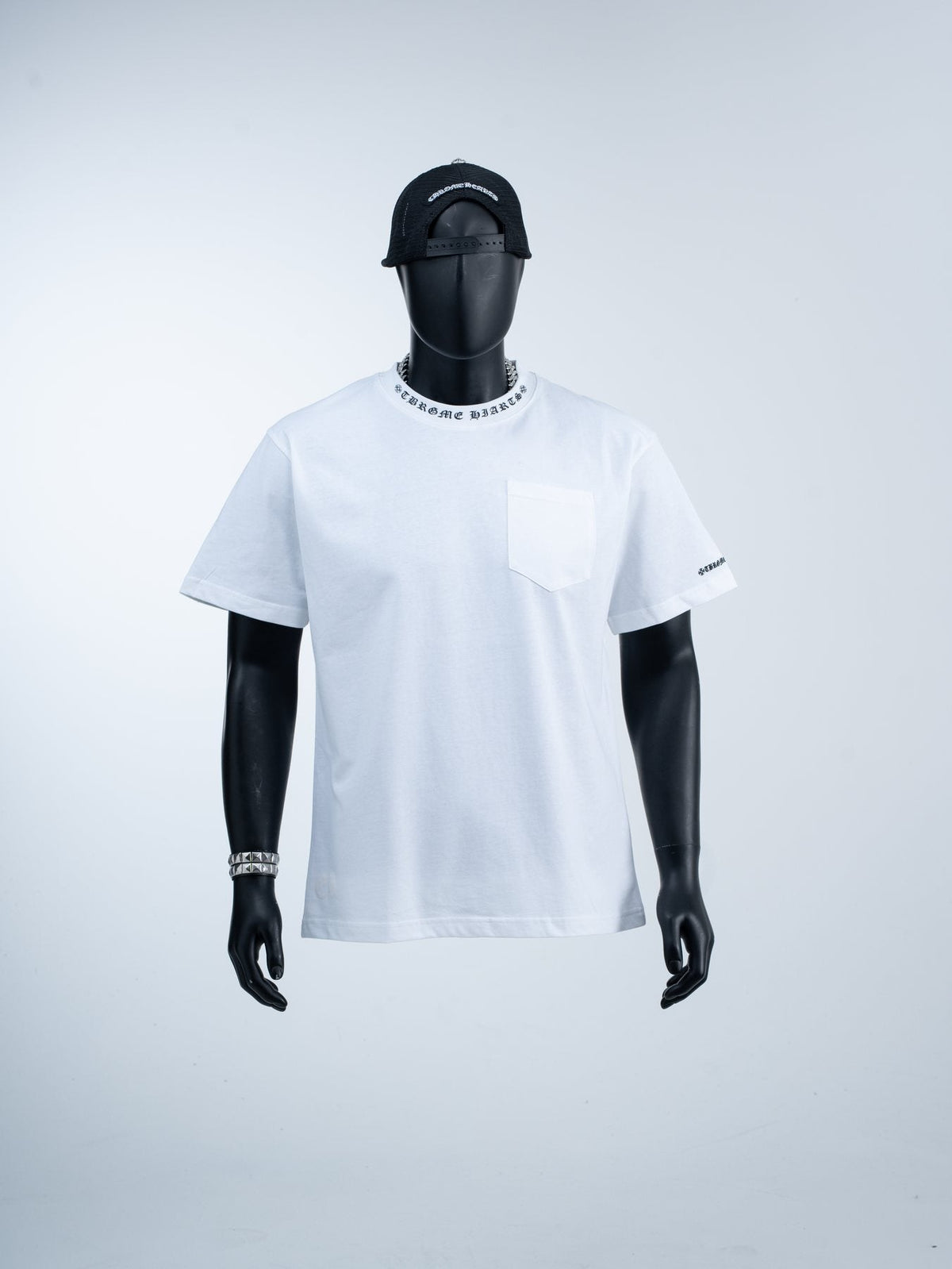 Chrome Hearts Sanskrit Letter Pocket Short-Sleeve T-Shirt