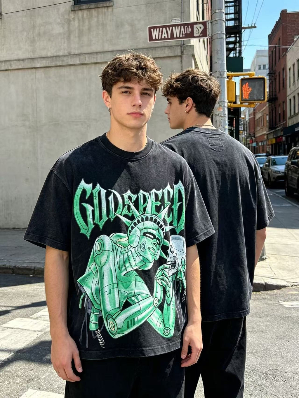 Godspeed Robot Skull Graphic T-Shirt