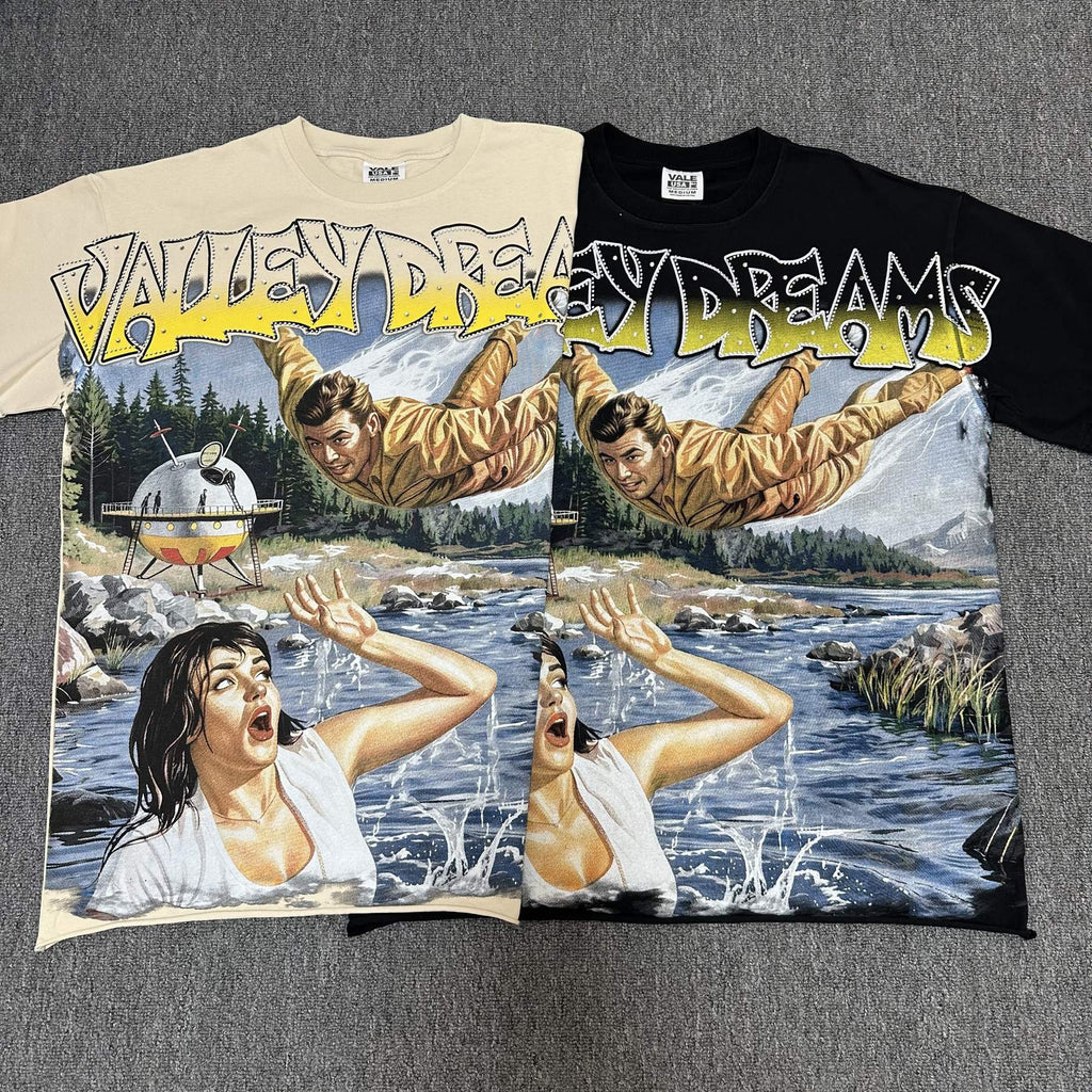 Valley Dreams Washed Graphic Short-Sleeve T-Shirt