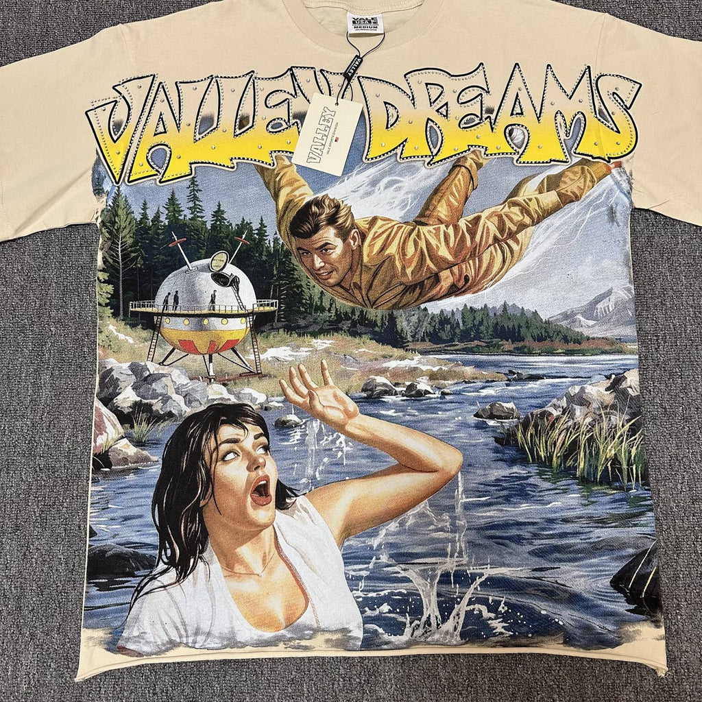 Valley Dreams Washed Graphic Short-Sleeve T-Shirt