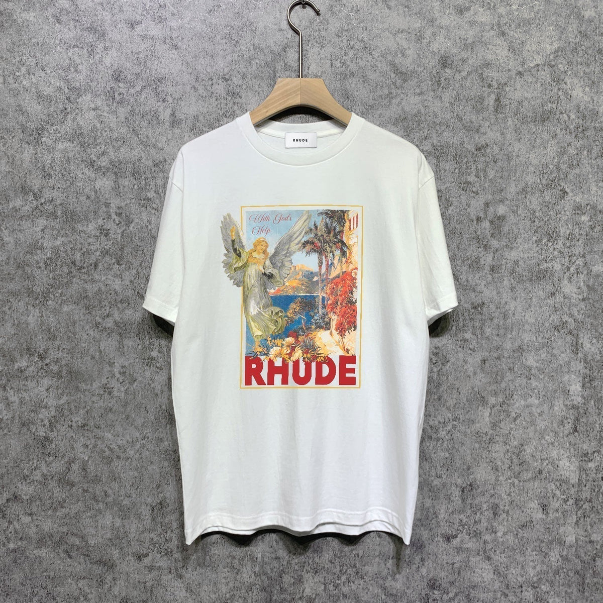 Rhude T-shirts Printed Trendy Pure Cotton