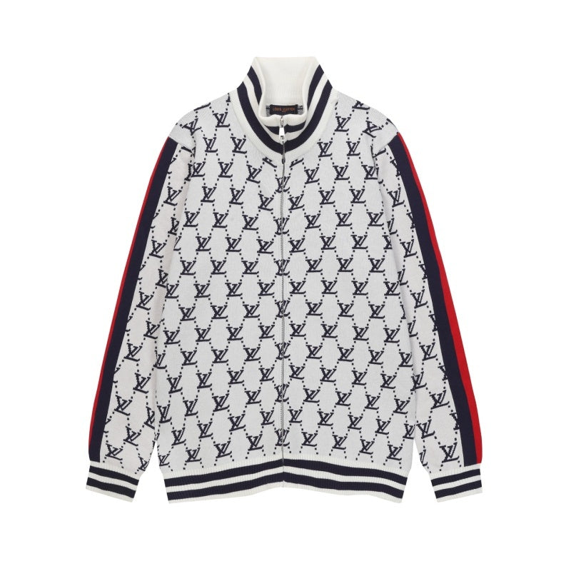 LVC032 New men's and women's high-quality knitted sweaters, jacquard sweaters, baseball jackets, retro American sports style clothing