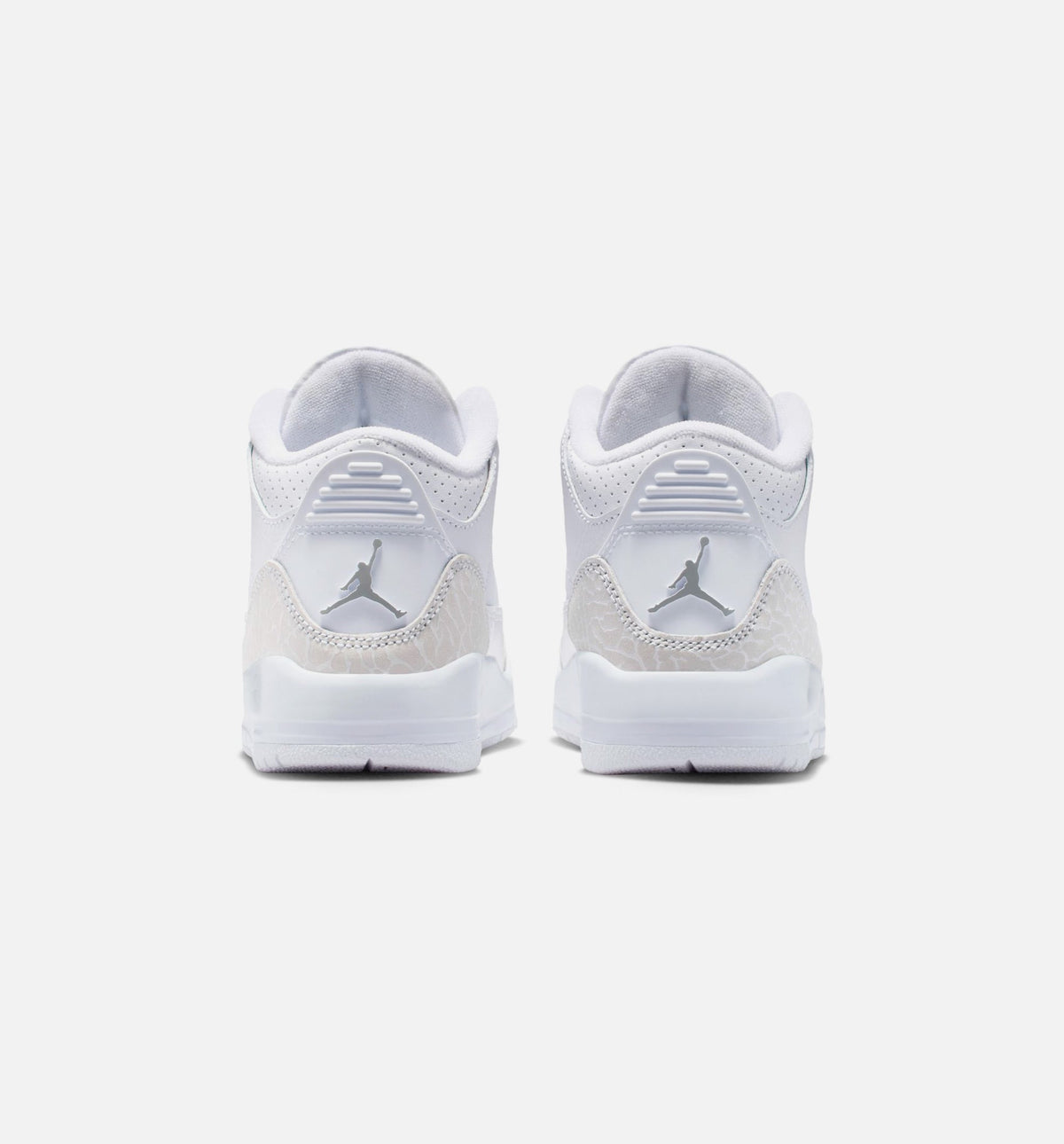 Air Jordan 3 Retro White and Silver – Preschool Lifestyle Shoe in White/Metallic Silver