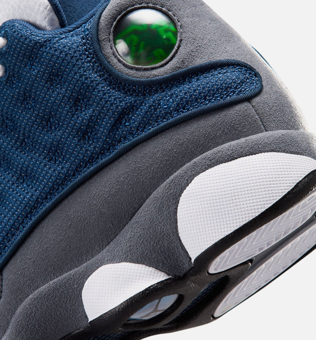 Air Jordan 13 Retro Navy And Flint Grey Grade School Lifestyle Shoes - Navy/University Blue/Flint Grey/White