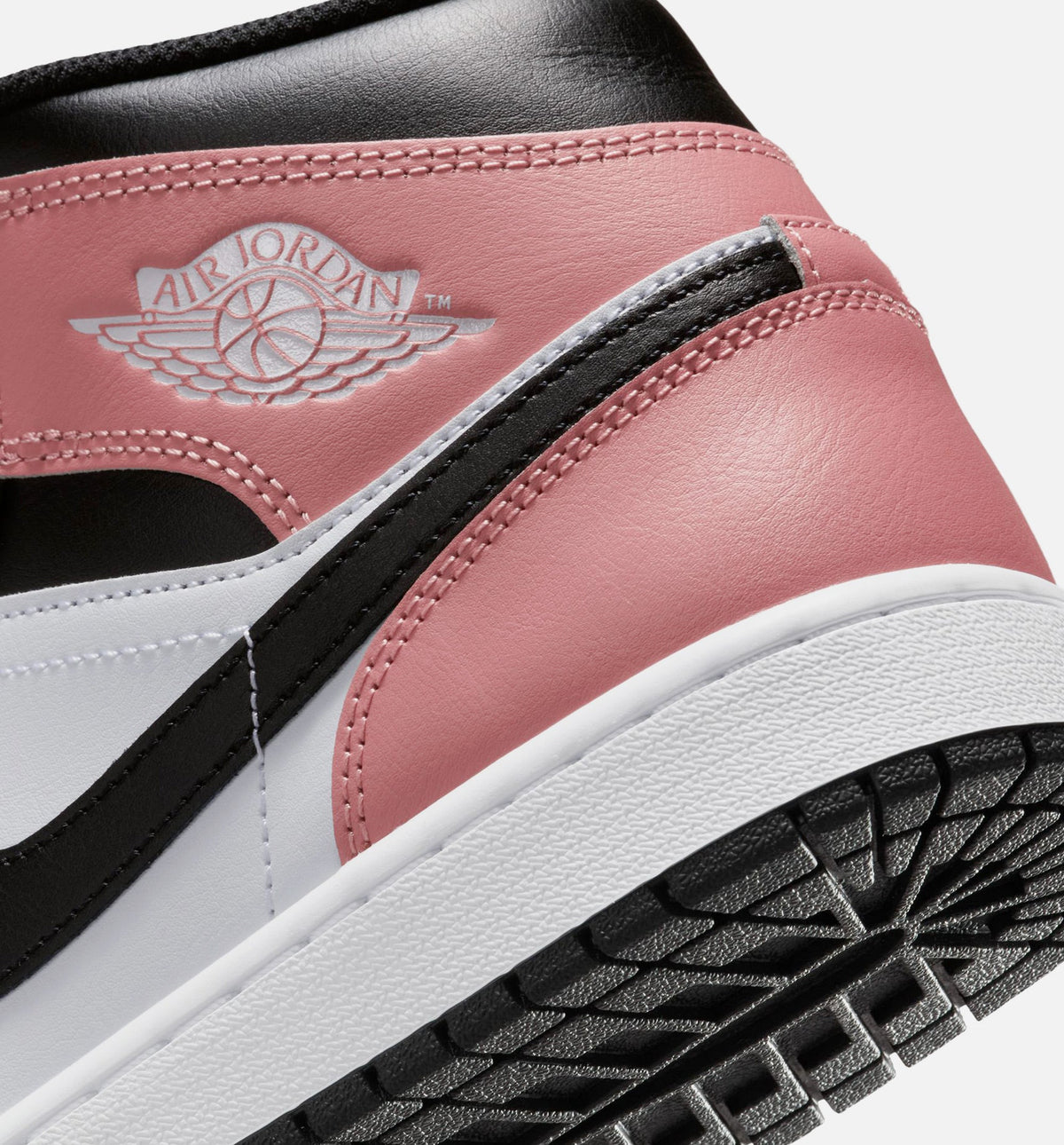 Air Jordan 1 Mid Men's Lifestyle Shoes - White / Rust Pink / Black