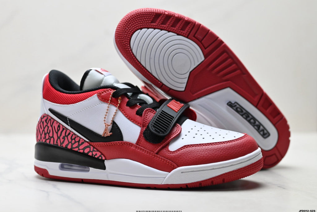 Jordan Legacy 312 Low White University Red Black Sneakers