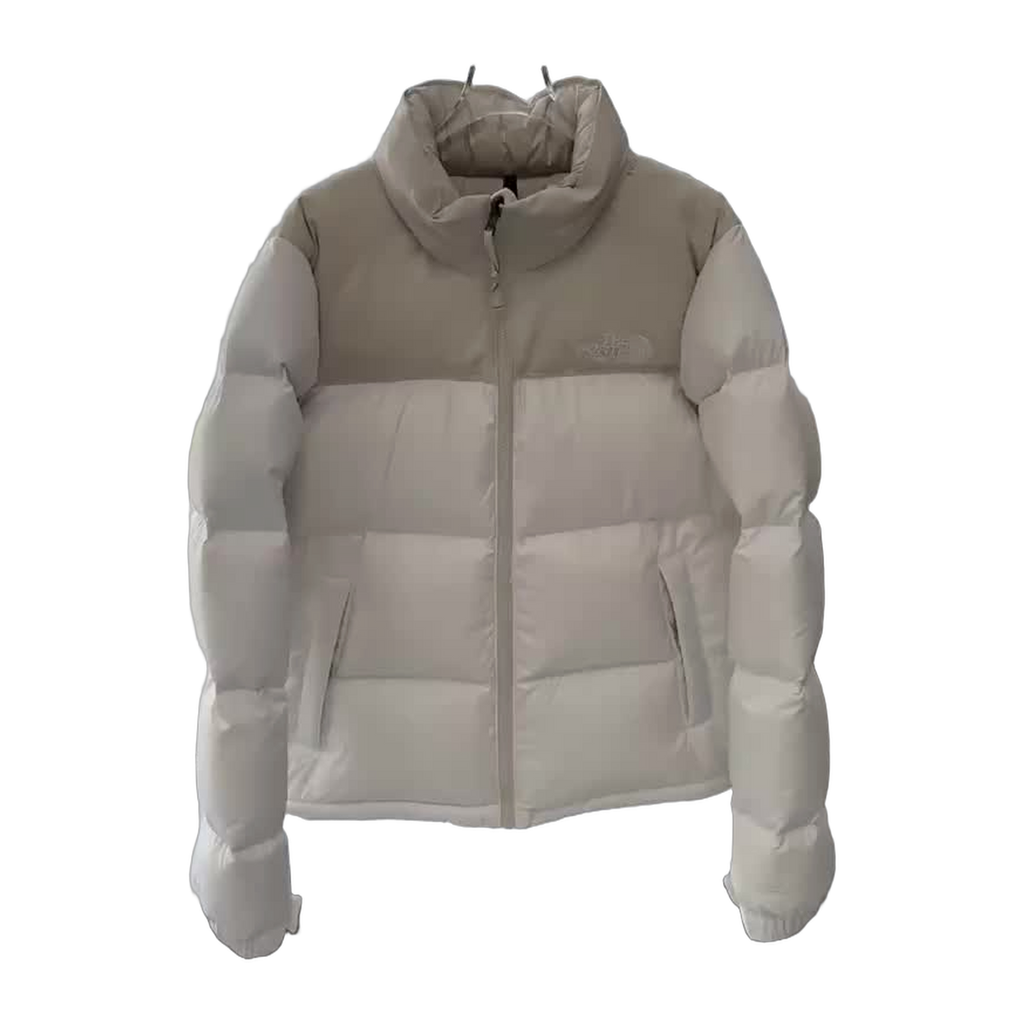 The North Face Stand-Collar Cropped Puffer Jacket – Cream | Lightweight & Warm