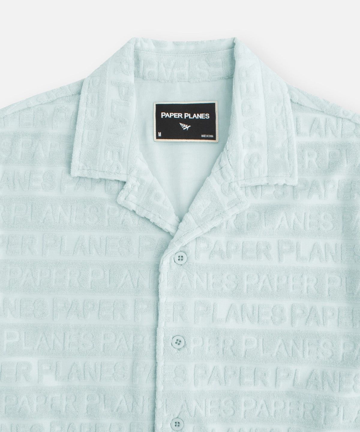 Paper Planes Beachfront Terry Cloth Button Down Shirt