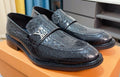 Louis Vuitton Black Embossed Loafers - Rounded Toe