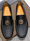 Versace Black Hardware Loafers