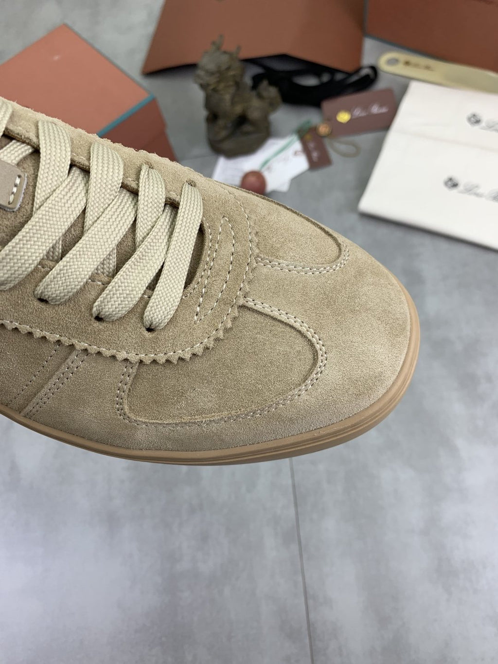 Loro Piana Beige Low-Top Sneakers