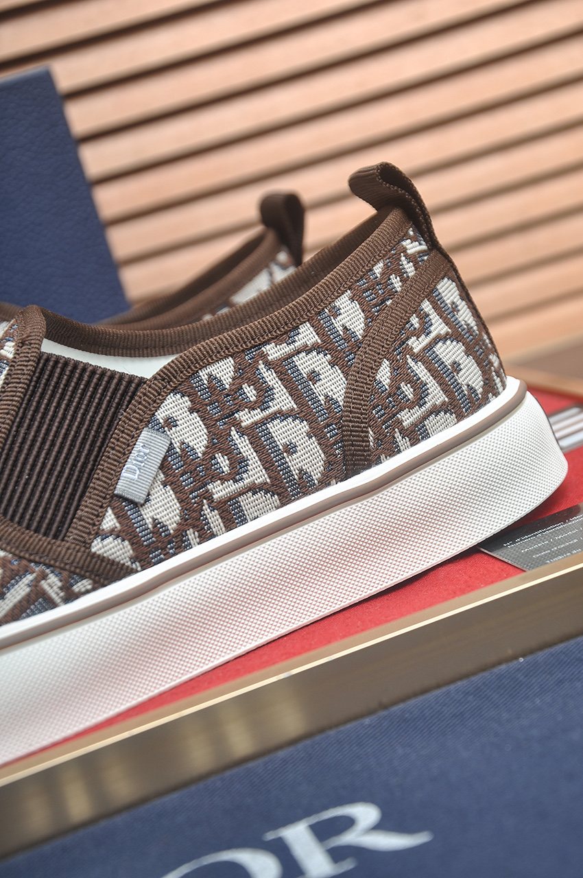 Dior Patterned Slip-On Shoes