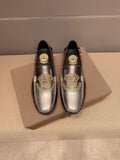 Versace Gunmetal Medusa Loafers