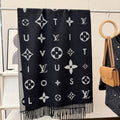 Louis Vuitton Black & Gray Patterned Scarf