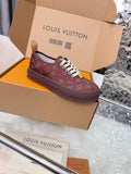 Louis Vuitton Burgundy Monogram Low-Top Sneakers