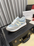 Moncler Men's Light Blue Panel Low-Top Sneakers