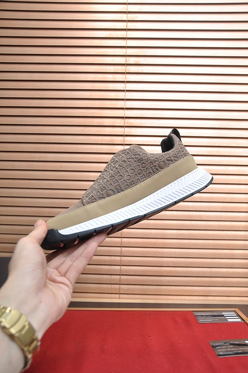 HUGO BOSS Textured Slip-On Sneakers