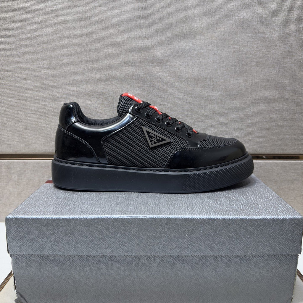 Prada Men's Mesh Panel Low-Top Sneakers