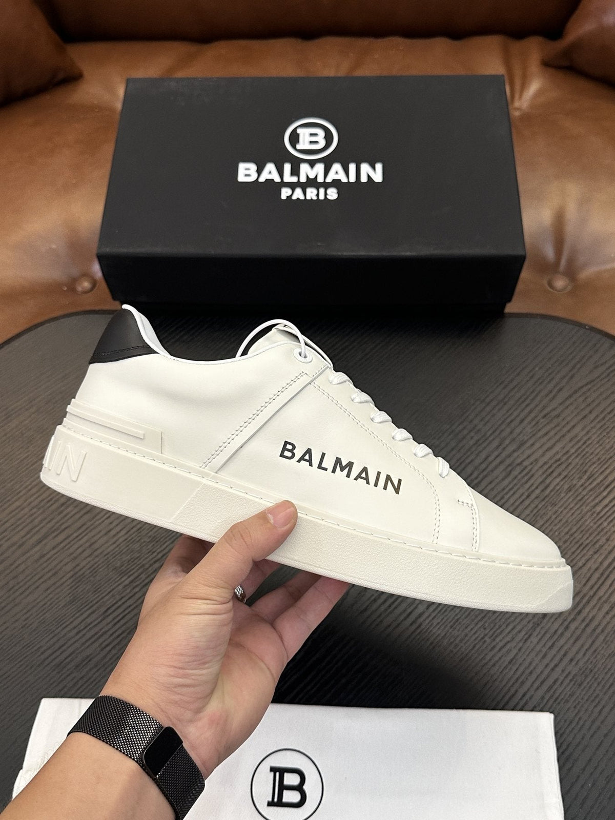 Balmain B-Skate Low-Top Sneakers