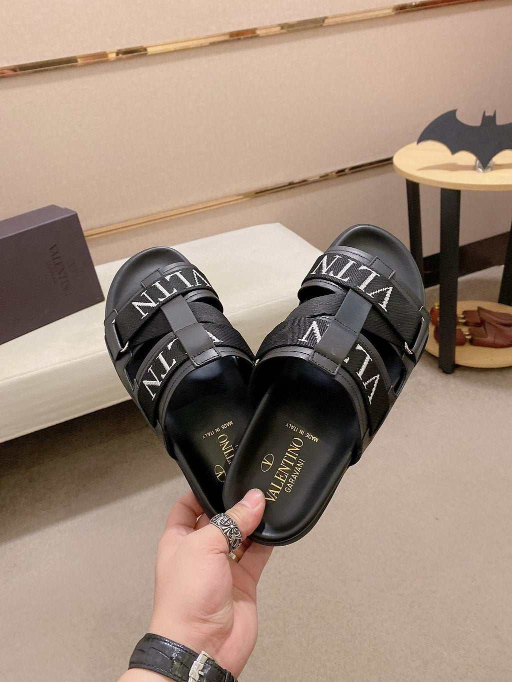 Valentino VLTN Strap Slide Sandals