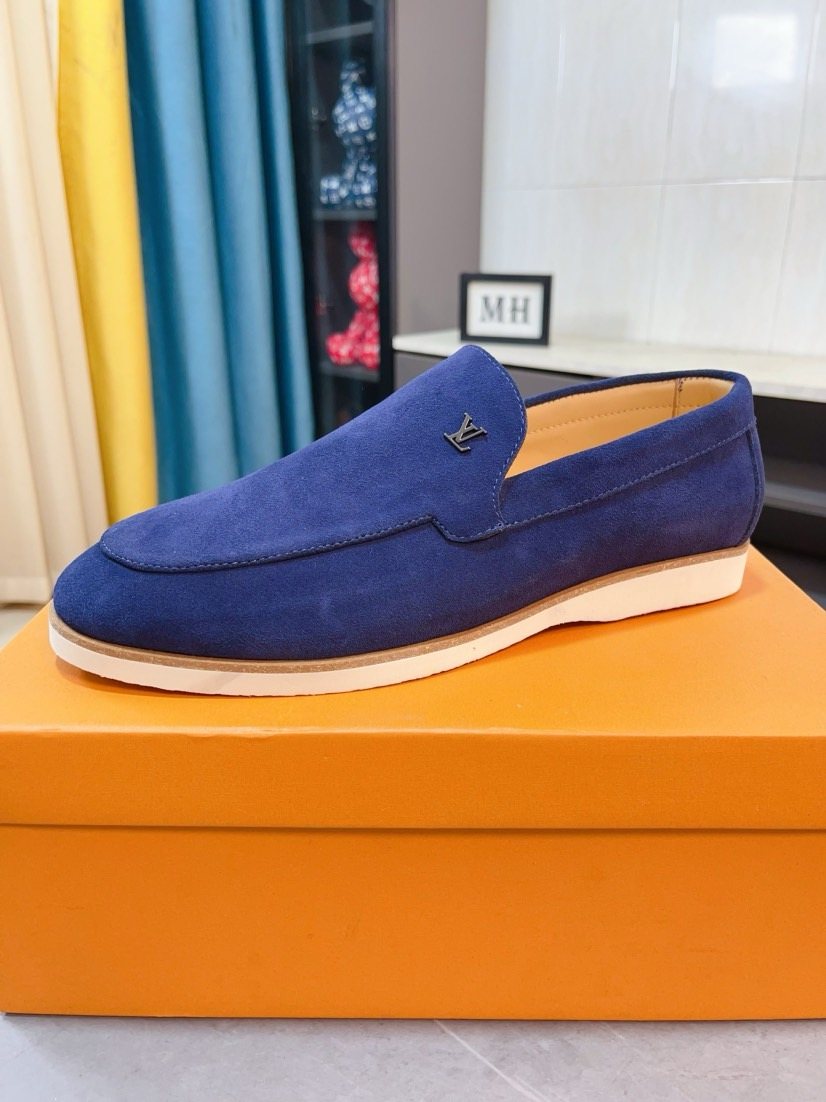 Louis Vuitton Textured Slip-On Loafers