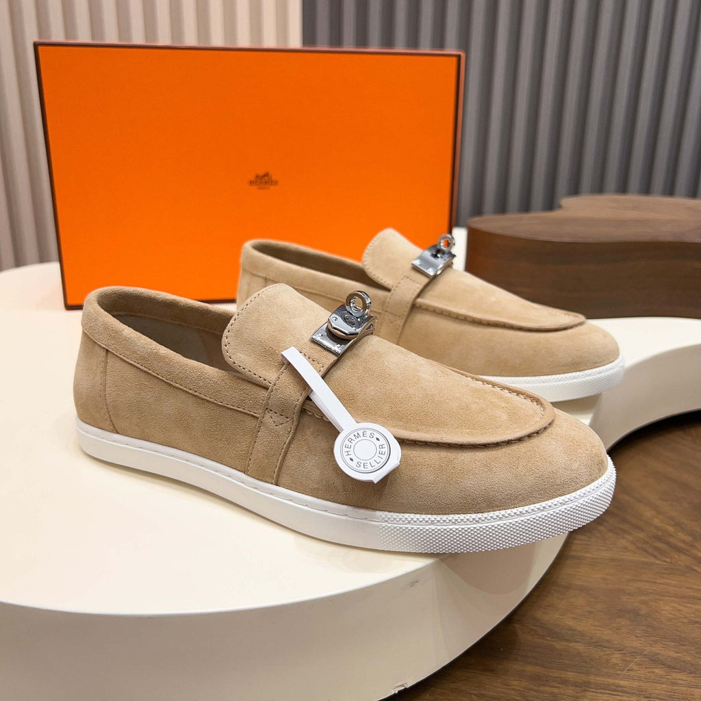 Hermès Men's Textured Bar Loafers