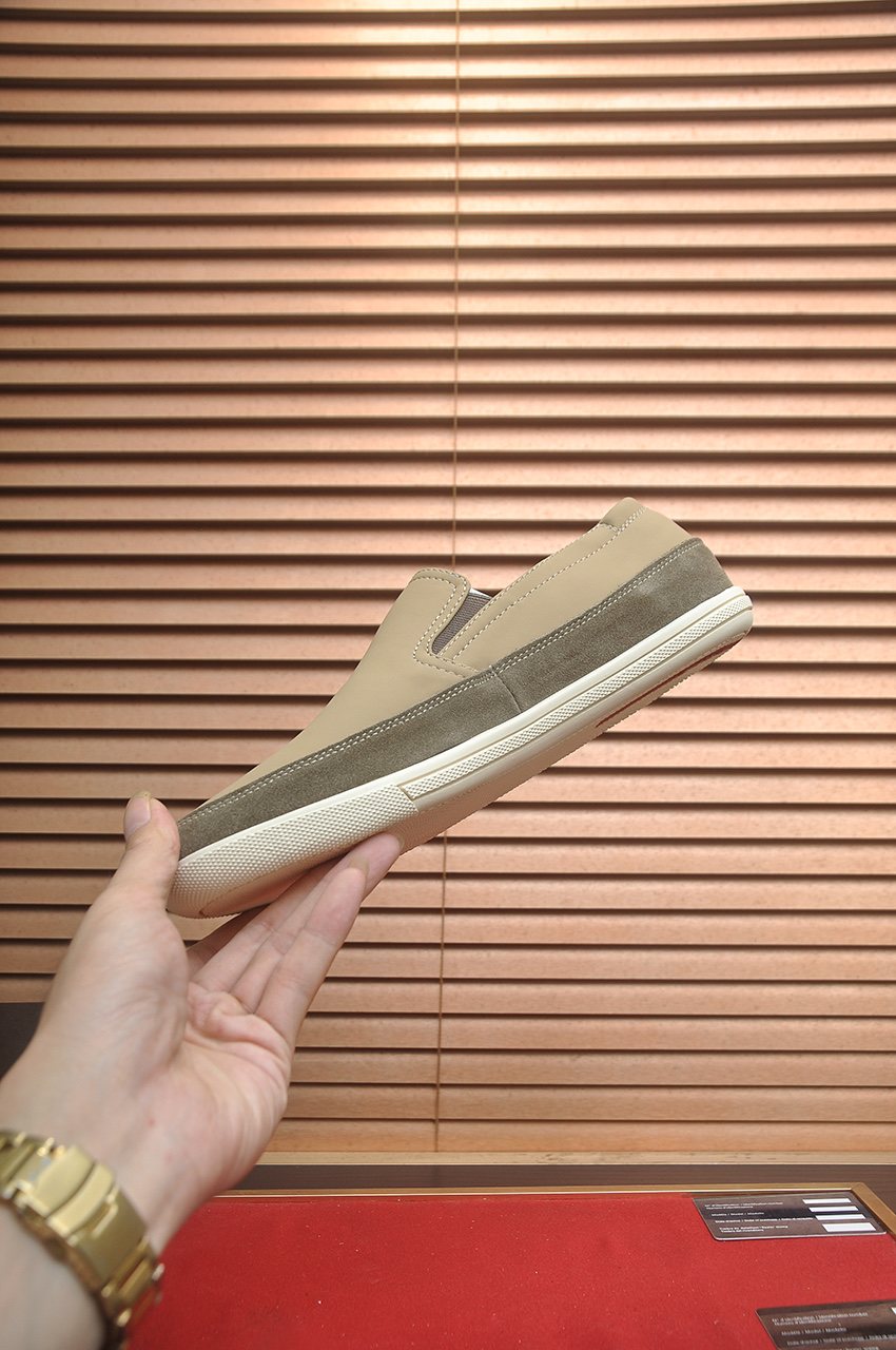 Prada Men's Smooth Slip-On Shoes
