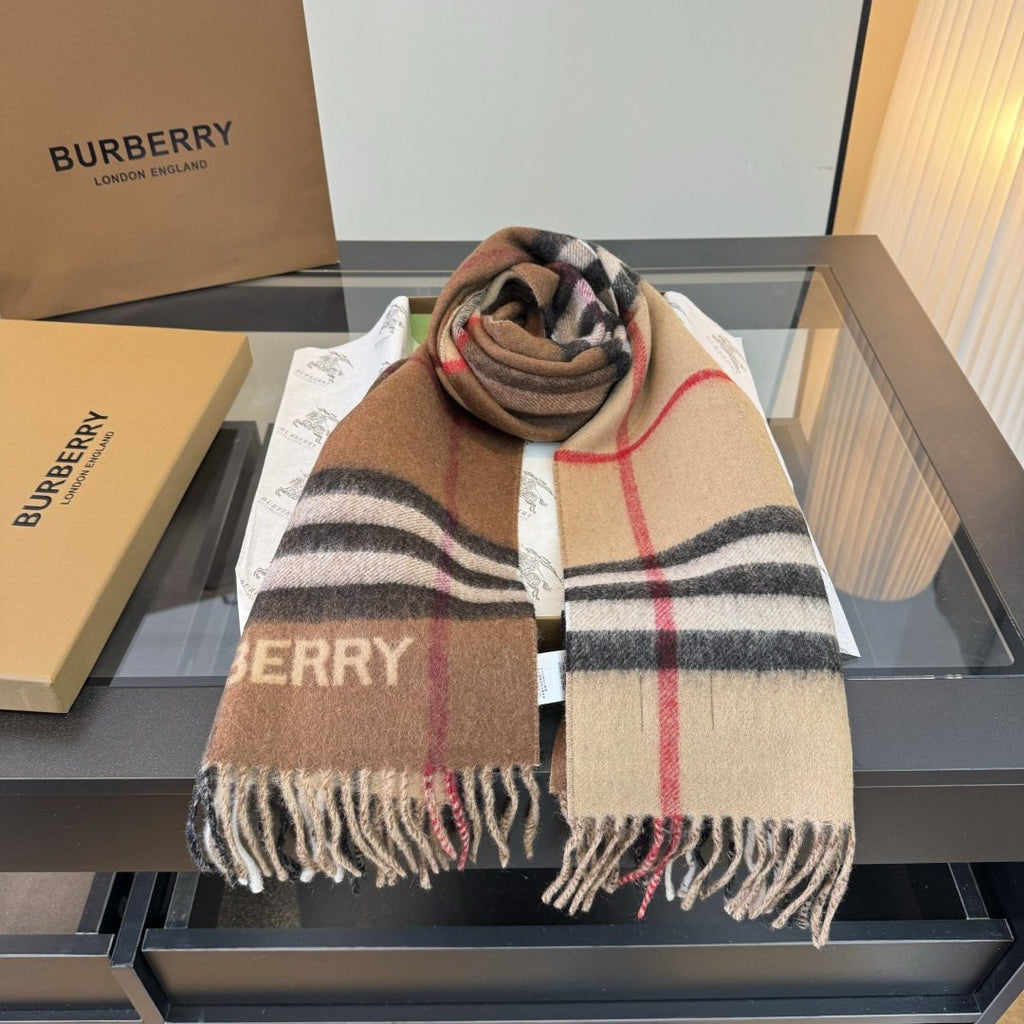 Burberry Fringed Plaid Scarf
