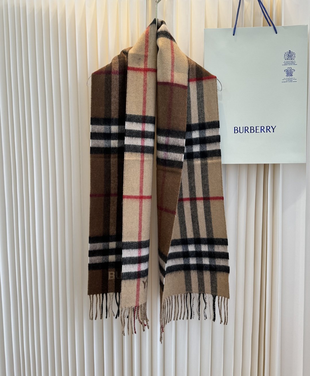 Burberry Fringed Plaid Scarf