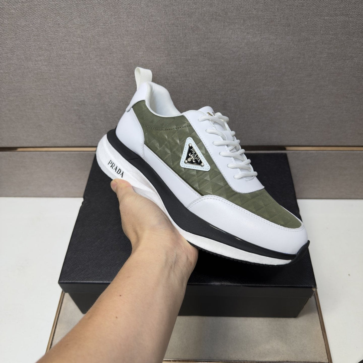 Prada Quilted Panel Sneakers